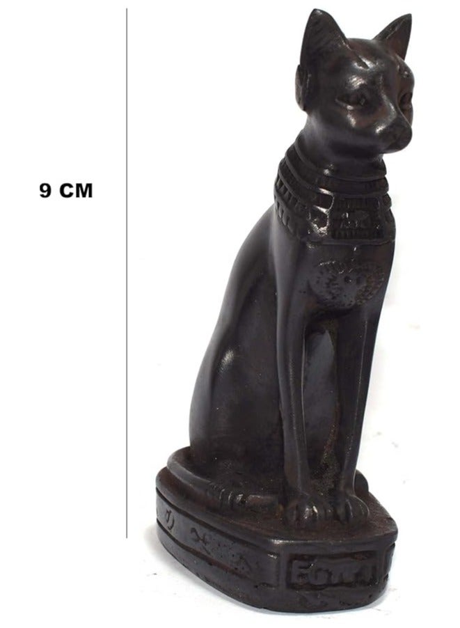 Decorative Egyptian Pharaonic Cat Statue, Ancient Egyptian Souvenirs, Handmade Souvenirs for Home Decoration, Made of Basalt Stone  - Image 3