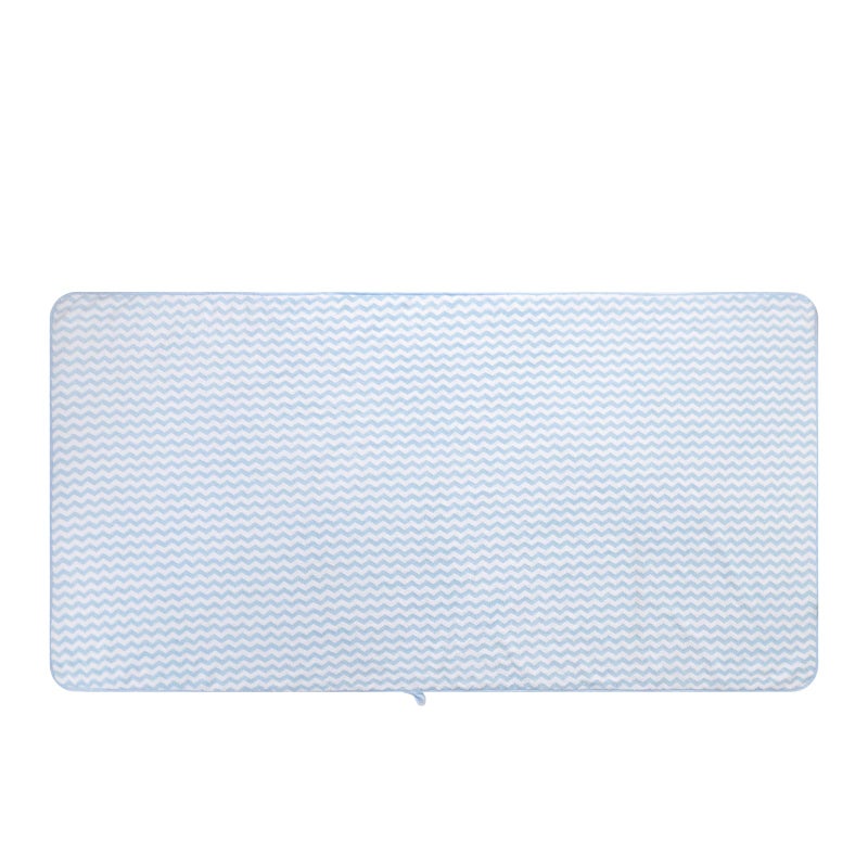 Homestic Bath Towel for Men, Women|280 GSM|Extra Soft & Fade Resistant|Polyester Towels for Bath|Stripes Design|Bathing Towel, Bath Sheet (Blue) - Image 3