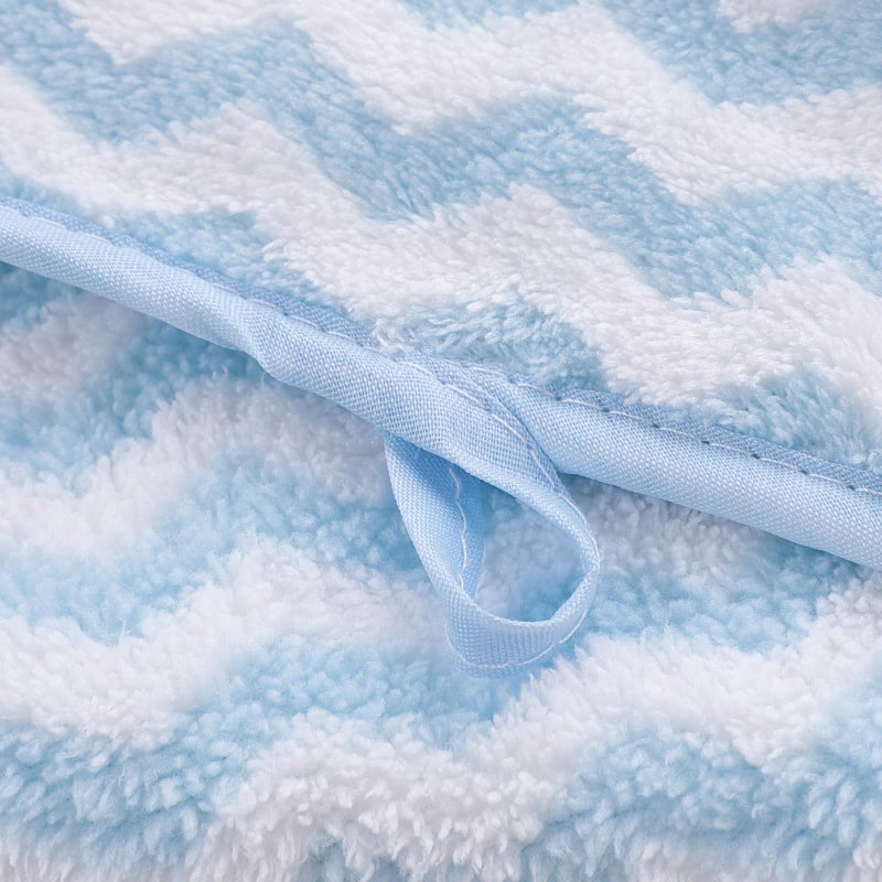 Homestic Bath Towel for Men, Women|280 GSM|Extra Soft & Fade Resistant|Polyester Towels for Bath|Stripes Design|Bathing Towel, Bath Sheet (Blue) - Image 4