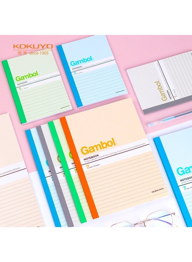 Kokuyo A4 Wireless Binding Notebook Gambol Watanabe Student Office Notebook Glue Binding 7mm Horizontal Line 50 Sheets/book 5 Books Random Color Wcn-g4507 - Image 1