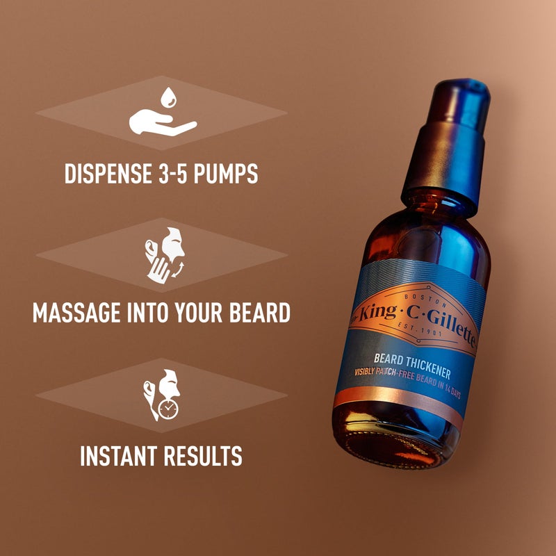 King C. Gillette Beard Thickener formulated with Vitamin B complex and Caffeine, 1.7oz - Image 5