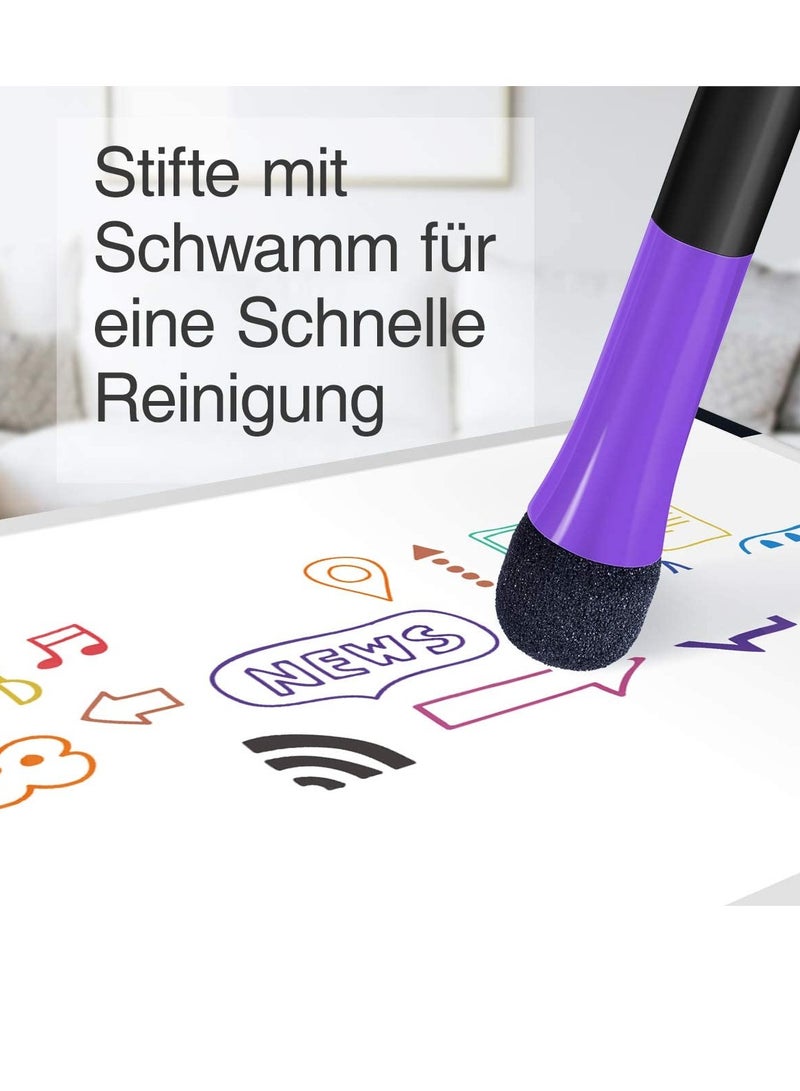 Whiteboard Marker, Excefore 12 colors Magnetic Dry Erase Markers, Low Odor White Board Markers with Erasers Fine Tip Erasable Pens for Kids Teacher Back to School, Work on Classroom Office, Calender - Image 3