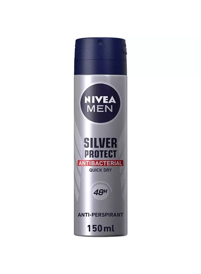 Nivea Men Silver Protect Deo Spray , Anti-perspirant for Men, Spray 150ml - Image 1