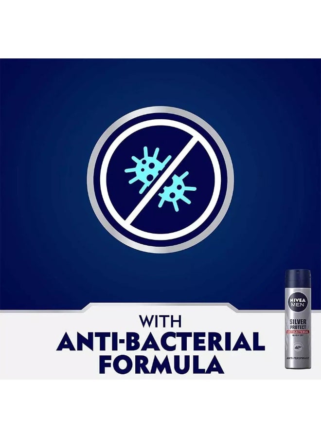 Nivea Men Silver Protect Deo Spray , Anti-perspirant for Men, Spray 150ml - Image 5