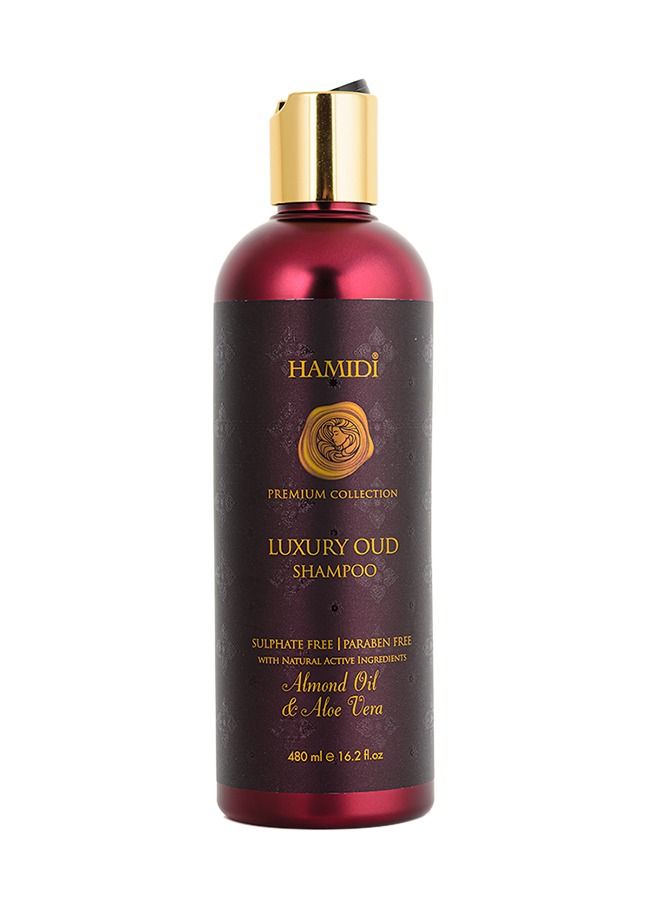 HAMIDI Luxury Oud Shampoo Non Alcoholic Almond Oil & Aloe Vera 480ml