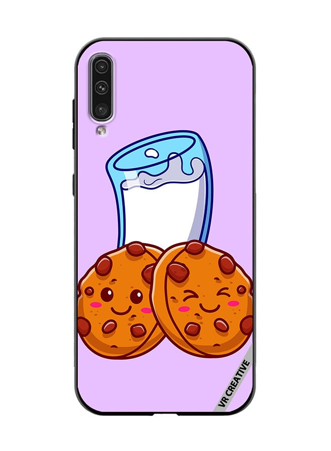 VR CREATIVE Protective Case Cover For Samsung Galaxy A50/A50s Milk And Cookies Design Multicolour - Image 1
