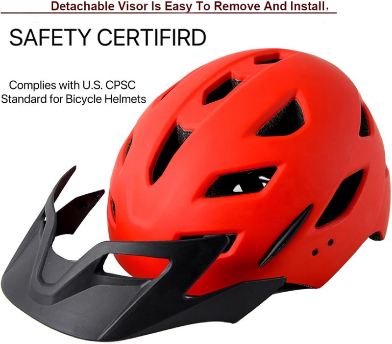 Bavilk Kids Bike Helmet, Kids Boys Girls Bike Helmets with LED Light Detachable Visor Children Youth Teen Multi-Sport for Skating Cycling Scooter Skateboard Adjustable & Lightweight 19.7"-22.4" - Image 3