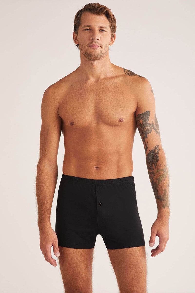 KOM Short Leg Front Opening Koton Men's Panties Adrian 2 Pack Boxer - Image 4