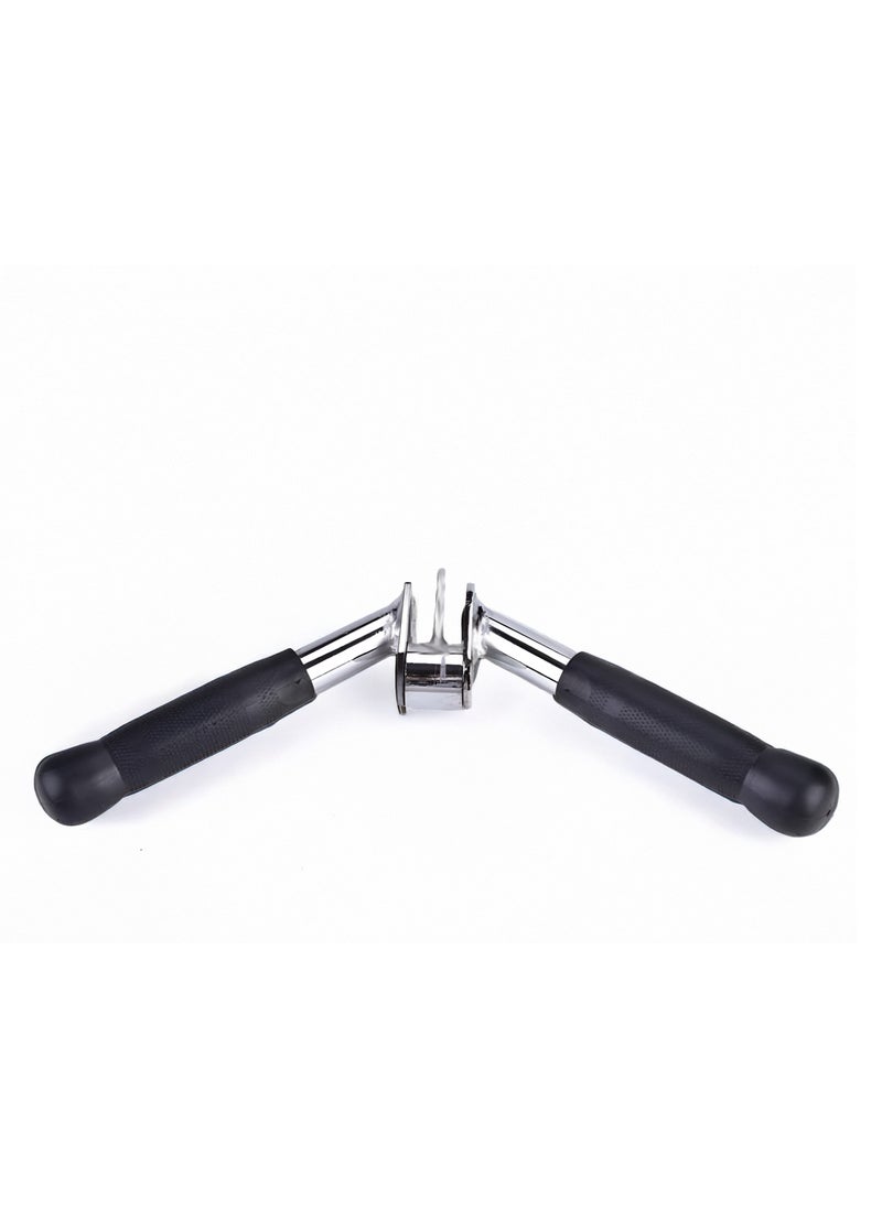 Generic - PUMP-KING V-Shaped Bar Press Down Bar Cable Attachments Multi Gym Attachment Pro Tricep V-Bar with Grip Revolving Non Slip Handle Bar - Image 1