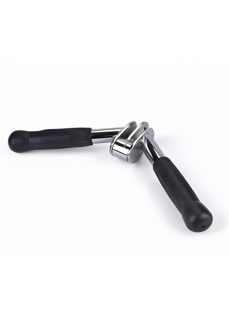 Generic - PUMP-KING V-Shaped Bar Press Down Bar Cable Attachments Multi Gym Attachment Pro Tricep V-Bar with Grip Revolving Non Slip Handle Bar - Image 1