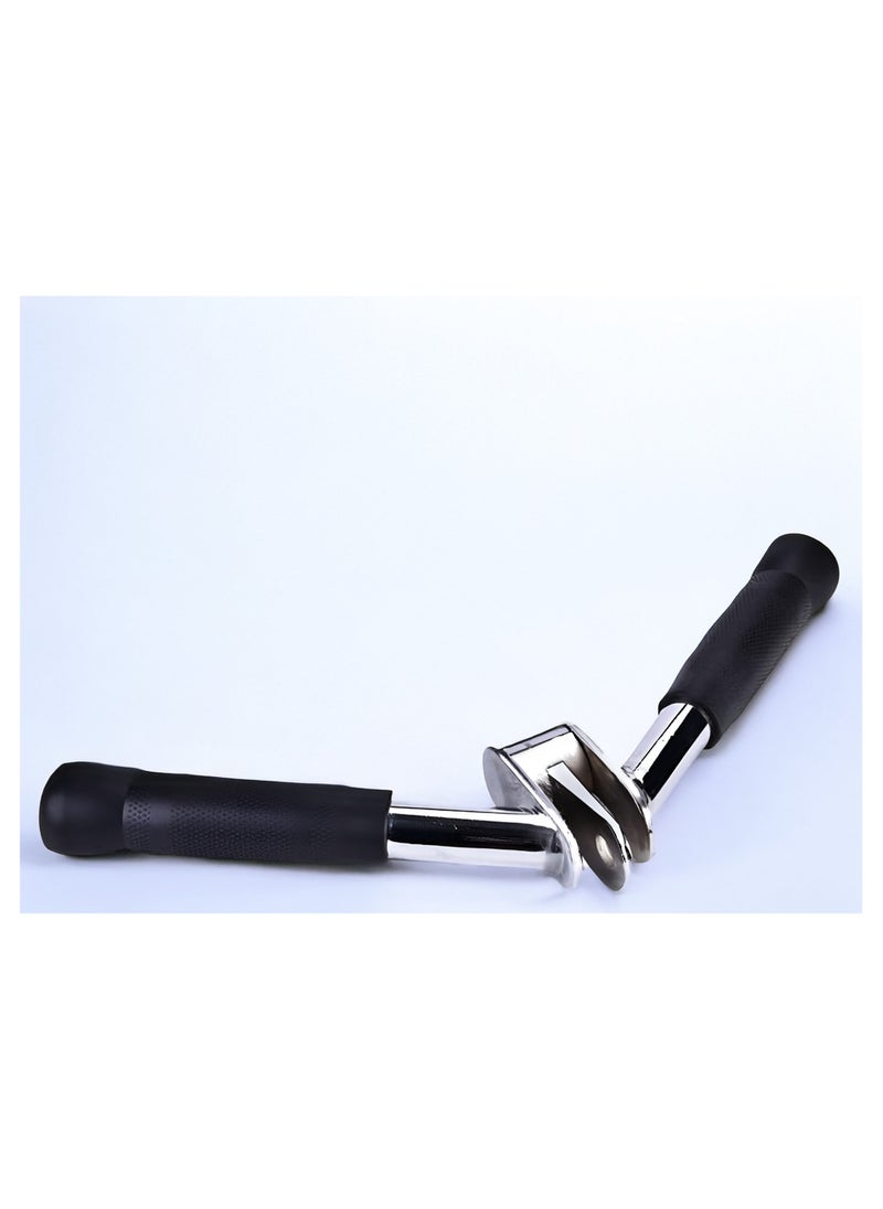 Generic - PUMP-KING V-Shaped Bar Press Down Bar Cable Attachments Multi Gym Attachment Pro Tricep V-Bar with Grip Revolving Non Slip Handle Bar - Image 1