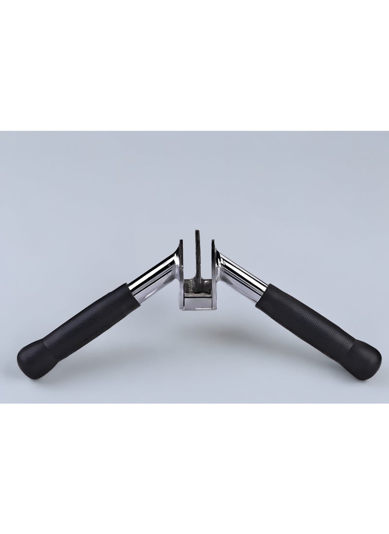 Generic - PUMP-KING V-Shaped Bar Press Down Bar Cable Attachments Multi Gym Attachment Pro Tricep V-Bar with Grip Revolving Non Slip Handle Bar - Image 1