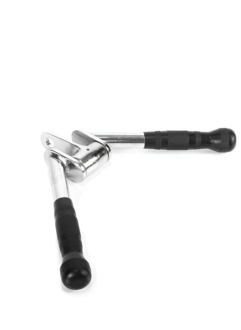 Generic - PUMP-KING V-Shaped Bar Press Down Bar Cable Attachments Multi Gym Attachment Pro Tricep V-Bar with Grip Revolving Non Slip Handle Bar - Image 1