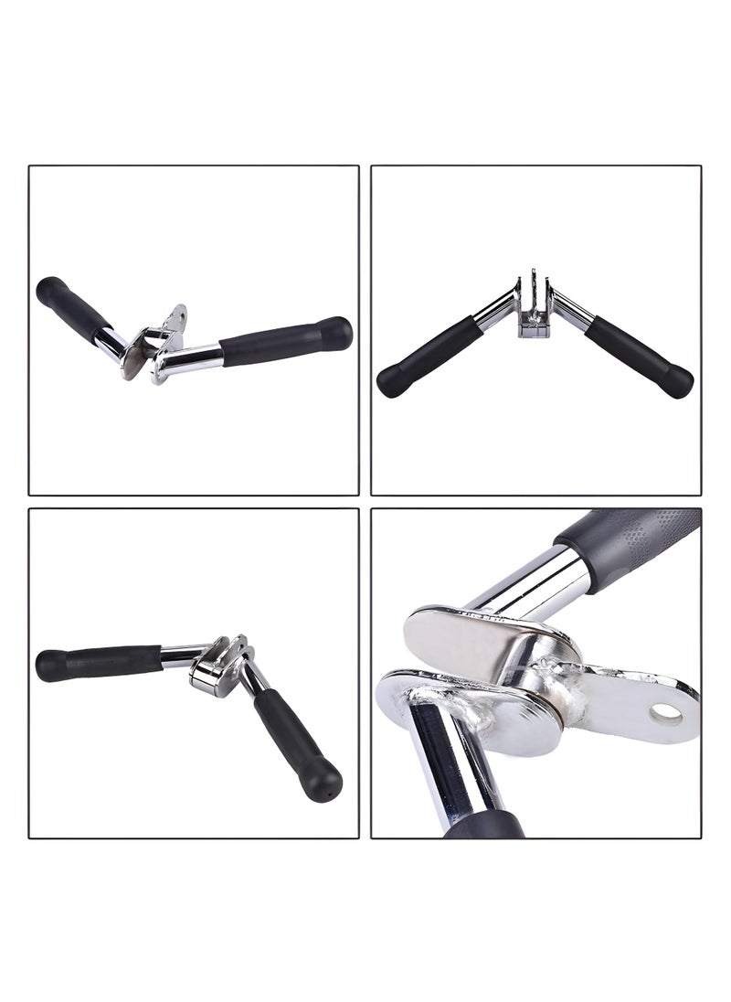 Generic - PUMP-KING V-Shaped Bar Press Down Bar Cable Attachments Multi Gym Attachment Pro Tricep V-Bar with Grip Revolving Non Slip Handle Bar - Image 1