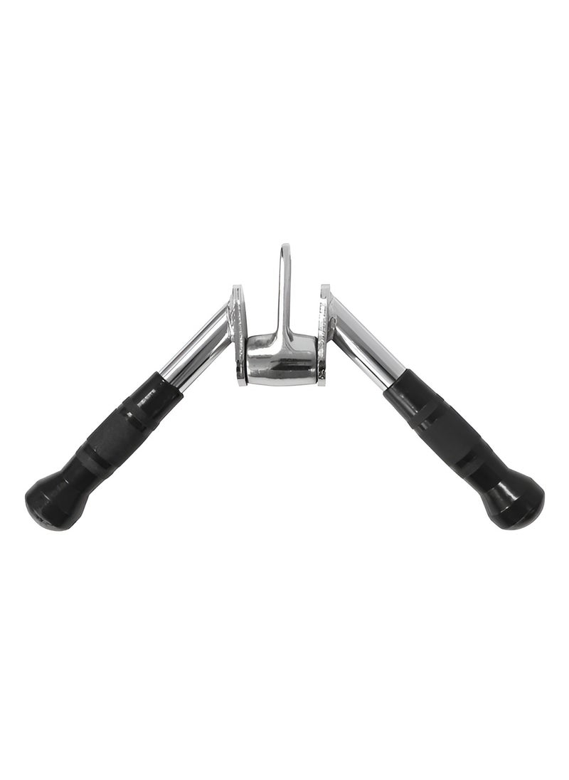 Generic - PUMP-KING V-Shaped Bar Press Down Bar Cable Attachments Multi Gym Attachment Pro Tricep V-Bar with Grip Revolving Non Slip Handle Bar - Image 1