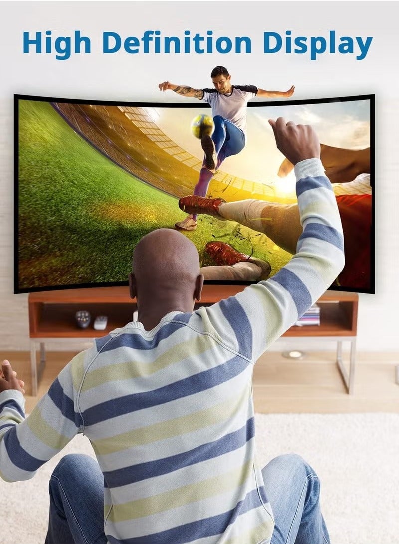 HDMI Splitter Cable Male 1 to 2 Way HDMI Adapter – 1080P, Dual HDMI Female Output for HDTV, LED, LCD – Supports Two TVs Simultaneously - Image 3