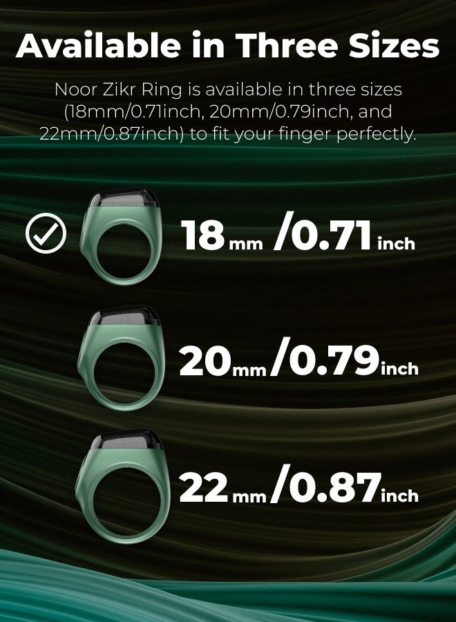 iQIBLA UMEOX iQIBLA Smart Zikr Ring Green 18MM  - Image 2