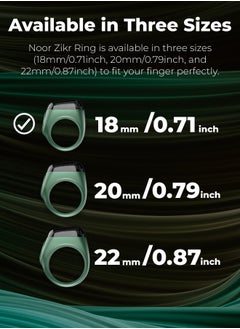 iQIBLA UMEOX iQIBLA Smart Zikr Ring Green 18MM | 5 Prayer Time Reminders | Tasbih Smart Counter | 0.69-inch large screen | iQIBLA Social Life App(Points Redemption,Sleep,Heart Rate,Steps...) | Tracks 9999 counts | iQIBLA Service  - Image 2
