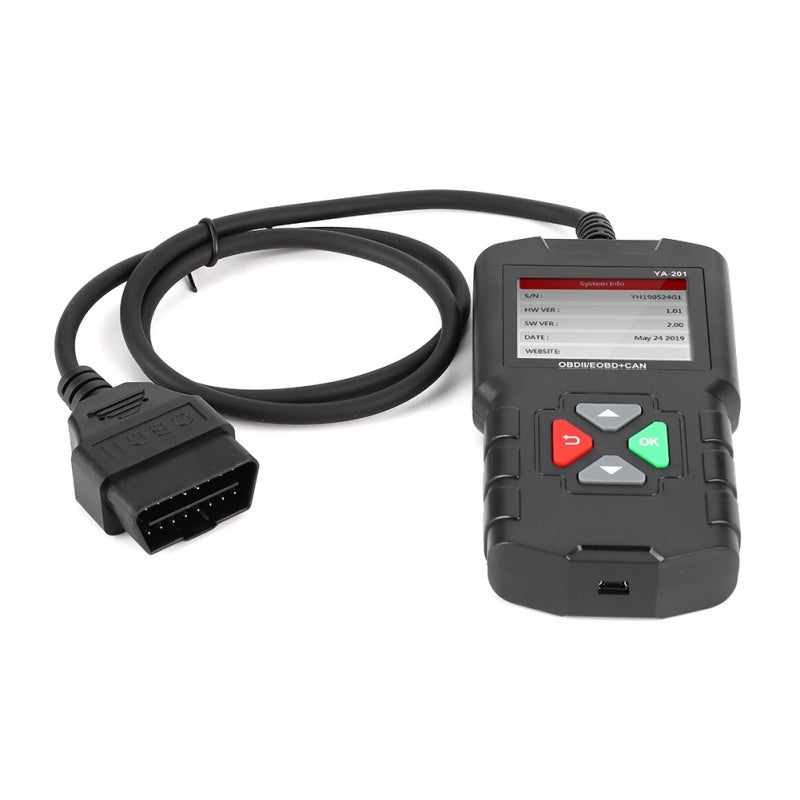 الماسح الضوئي OBDII بشاشة TFT ملونة عالية الدقة وأزرار فعلية - قارئ رموز EOBD - زر واحد لقراءة ومسح رموز الأعطال - ماسح تشخيصي لاكتشاف ضوء أعطال محرك السيارة - Image 4