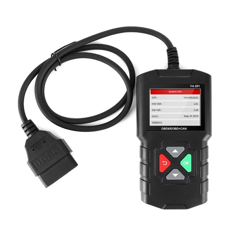 الماسح الضوئي OBDII بشاشة TFT ملونة عالية الدقة وأزرار فعلية - قارئ رموز EOBD - زر واحد لقراءة ومسح رموز الأعطال - ماسح تشخيصي لاكتشاف ضوء أعطال محرك السيارة - Image 1