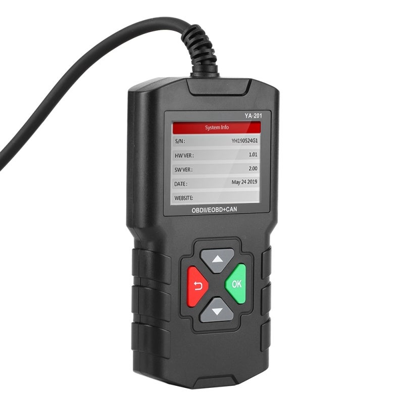 الماسح الضوئي OBDII بشاشة TFT ملونة عالية الدقة وأزرار فعلية - قارئ رموز EOBD - زر واحد لقراءة ومسح رموز الأعطال - ماسح تشخيصي لاكتشاف ضوء أعطال محرك السيارة - Image 5