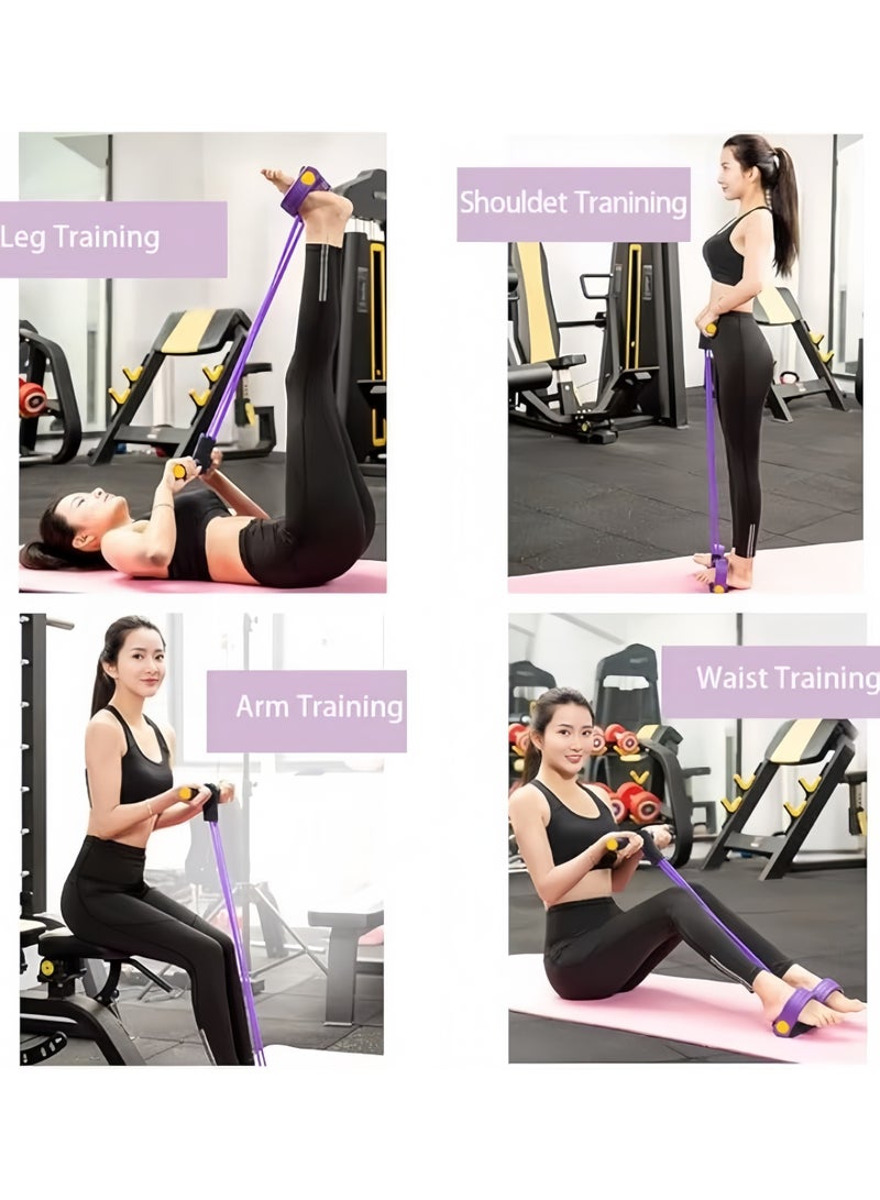Valiant Glow 2-Piece Pilates Fitness Set: Figure-8 Resistance Band + Pedal Resistance Band | Portable home body-sculpting equipment designed for women; effectively tones muscles in the waist, legs, arms, and glutes | Features durable, comfortable resistance bands; suitable for indoor gym use and daily workouts. - Image 2