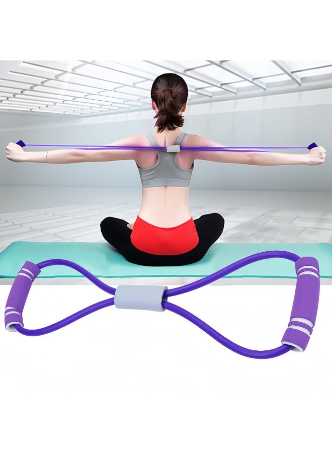 Valiant Glow 2-Piece Pilates Fitness Set: Figure-8 Resistance Band + Pedal Resistance Band | Portable home body-sculpting equipment designed for women; effectively tones muscles in the waist, legs, arms, and glutes | Features durable, comfortable resistance bands; suitable for indoor gym use and daily workouts. - Image 5