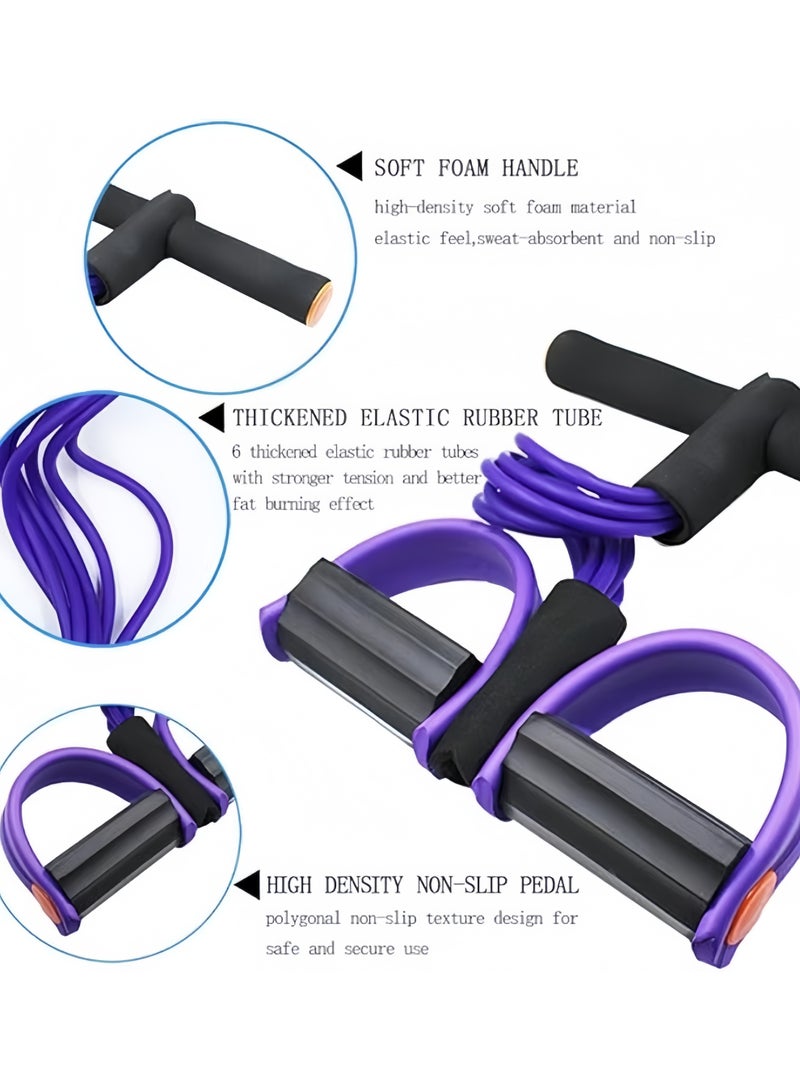 Valiant Glow 2-Piece Pilates Fitness Set: Figure-8 Resistance Band + Pedal Resistance Band | Portable home body-sculpting equipment designed for women; effectively tones muscles in the waist, legs, arms, and glutes | Features durable, comfortable resistance bands; suitable for indoor gym use and daily workouts. - Image 3
