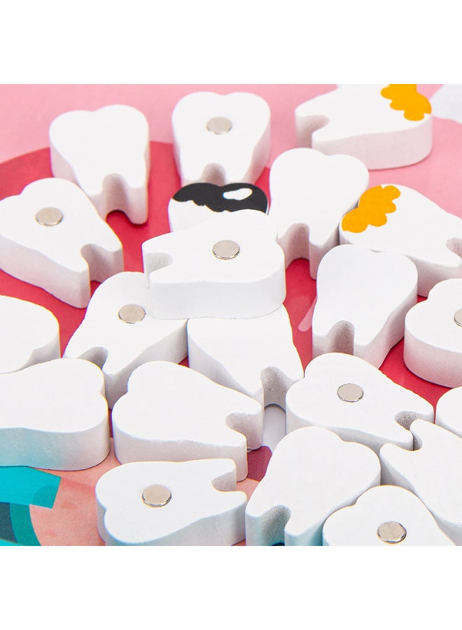 Wooden Children's Oral Dentistry Small Doctor Nurse Toy Simulation Dentist Set Play Home Medical Toy-Color:Little Dental Doctor - Image 4