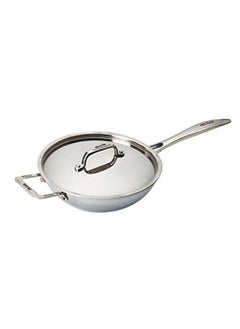 ALDA Alda Triply Wok Pan (Kadai) with SS Lid 30cm - Long Handle 
