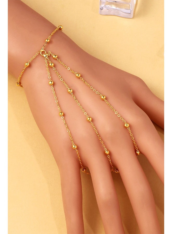 Trendy Gold Hand Bracelets for Women Boho Jewelry Party Adjustable Finger Ring Bracelet Hand Chain Non Tarnish Gifts - Image 5