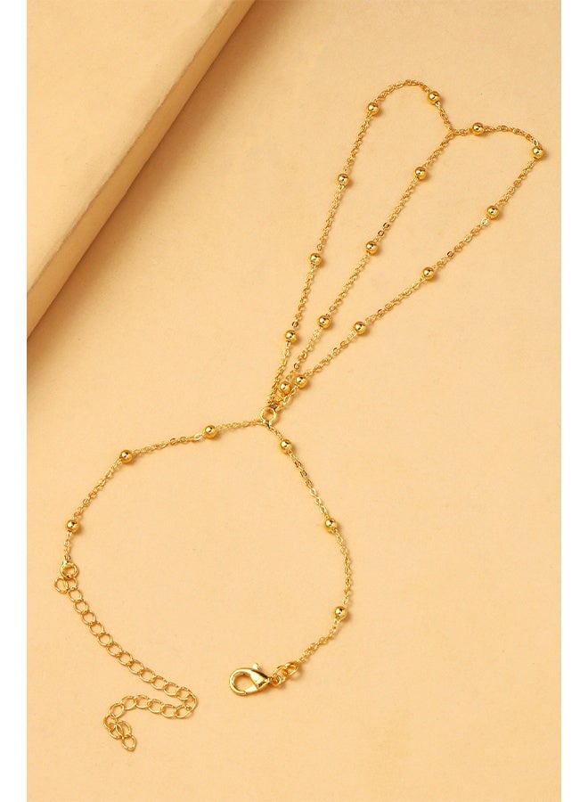 Trendy Gold Hand Bracelets for Women Boho Jewelry Party Adjustable Finger Ring Bracelet Hand Chain Non Tarnish Gifts - Image 4