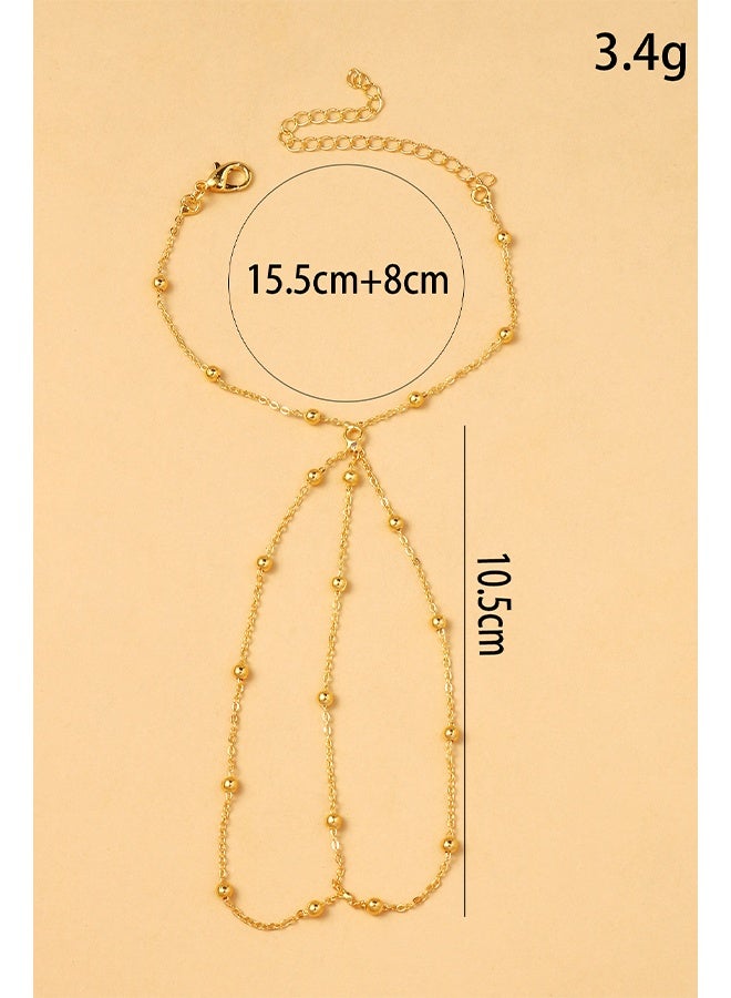 Trendy Gold Hand Bracelets for Women Boho Jewelry Party Adjustable Finger Ring Bracelet Hand Chain Non Tarnish Gifts - Image 2