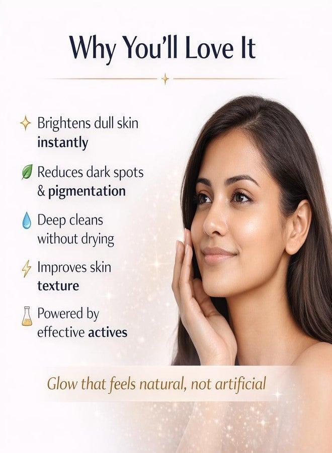Sanfe PureGlow Radiance Enhancing Face Wash for Bright Skin & Dark Spot Care with Kojic Acid, Niacinamide & Licorice Extract | Glow Boosting Facial Cleanser for Even Tone, Skin Brightening & Radiant Complexion | 100 ml - Image 2