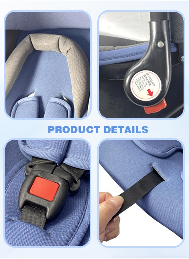 Soft Touch Baby Car Seat With Full Body Support Cushion Baby Car Chair Baby Carrier Cot with Adjustable Canopy  - Image 4