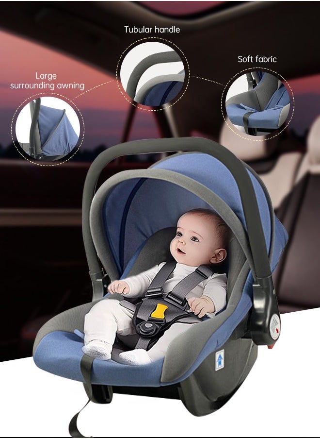Soft Touch Baby Car Seat With Full Body Support Cushion Baby Car Chair Baby Carrier Cot with Adjustable Canopy  - Image 2