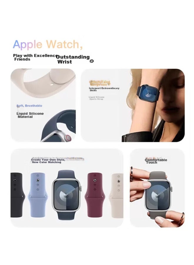 WITGOER Witgoer Watch Band [brand Direct Operation], Compatible With Apple Watch, Suitable For Apple Watch S10/9/8/7, Sports Silicone, Iwatch/6/se/ultra2, Non-magnetic, For Men And Women - Image 3