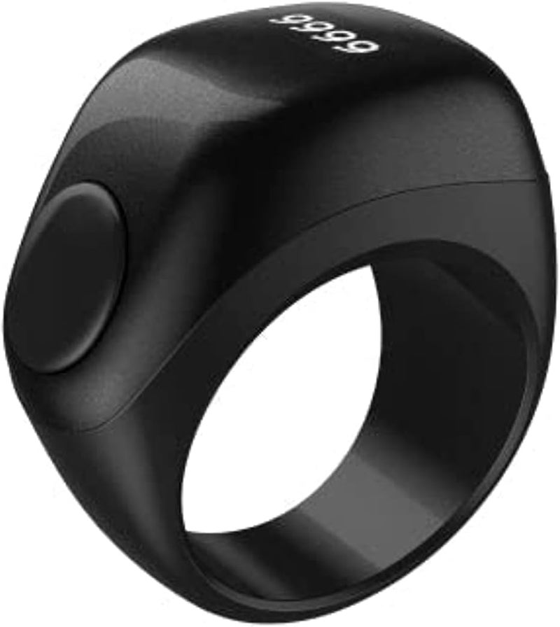 UMEOX iQIBLA Smart Tasbih Zikr Ring Flex (F01) Plastic Version, 3 Sizes, Muslim Prayer, Prayer timing reminder, OLED display Tasbih Counter, Smart Ring -­ (Black), Bluetooth - Image 1
