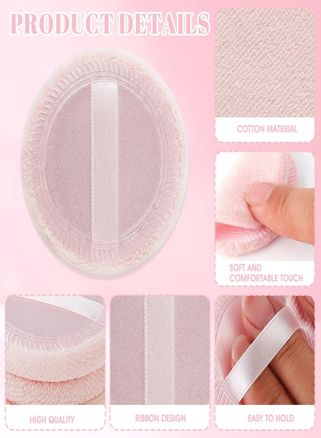 Zelphvt 12 PCS Setting Powder Puff Round Pink Makeup Powder Puffs Round Cotton Powders Puffs Cotton Cosmetic Puff Mini Portable Sponge Cushion for Foundation Settings - Image 3