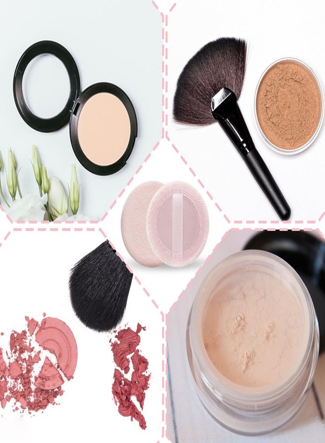 Zelphvt 12 PCS Setting Powder Puff Round Pink Makeup Powder Puffs Round Cotton Powders Puffs Cotton Cosmetic Puff Mini Portable Sponge Cushion for Foundation Settings - Image 5