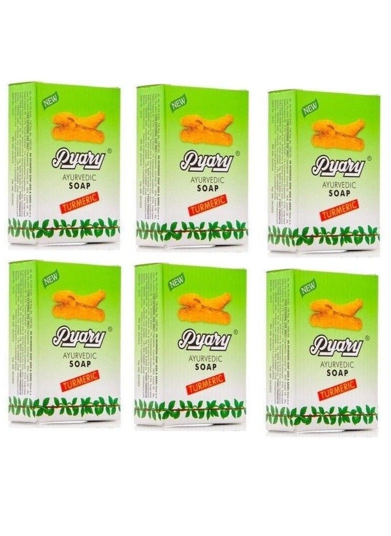 Pyary 6-Piece Turmeric Ayurvedic Turmeric Soap  - Image 1