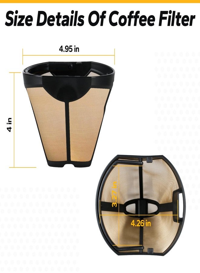 Ophjerg Coffee Permanent Filter Compatible with Ninja Coffee Filter Dual Brew Models Replaces, CFP201 CFP250A CFP300 CFP301 CFP305 CFP307 Reusable Gold Tone Coffee Filter Basket - Image 2