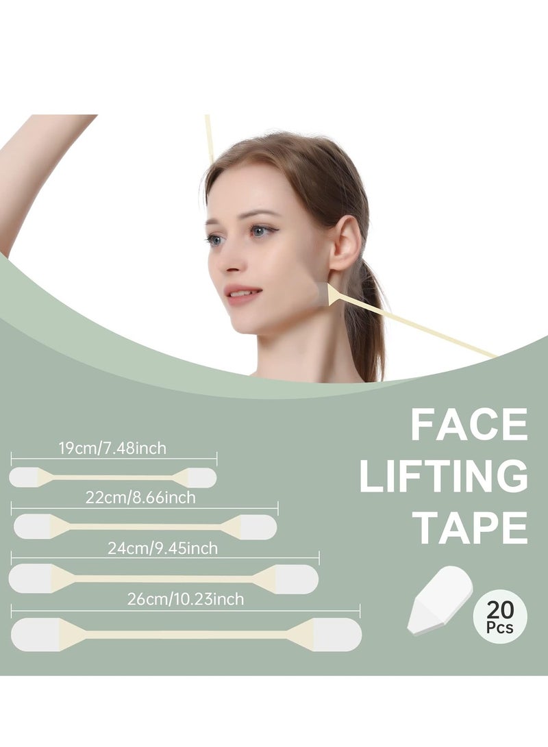 إسكدنيا 4 Piece Elastic Bands 20 Piece Replacement Tapes, V-face Neck and Eye Lift - Image 2