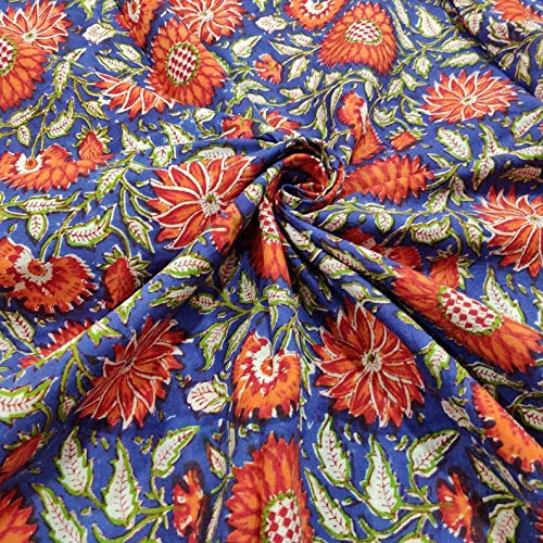 INDACORIFY Jaipur Printed Soft Cotton, Indian Fabric by The Yard - Jaipuri Cotton Kurti Print for Summer Dress (2.5 Yards) - Image 5