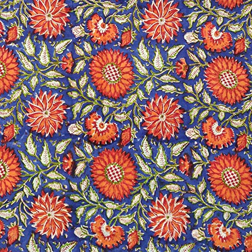INDACORIFY Jaipur Printed Soft Cotton, Indian Fabric by The Yard - Jaipuri Cotton Kurti Print for Summer Dress (2.5 Yards) - Image 2