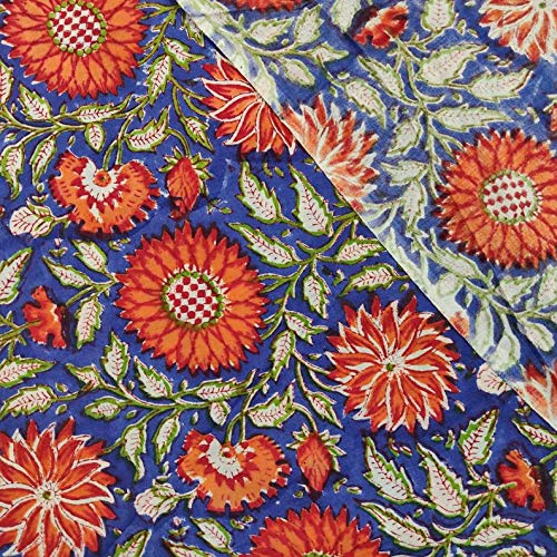 INDACORIFY Jaipur Printed Soft Cotton, Indian Fabric by The Yard - Jaipuri Cotton Kurti Print for Summer Dress (2.5 Yards) - Image 3