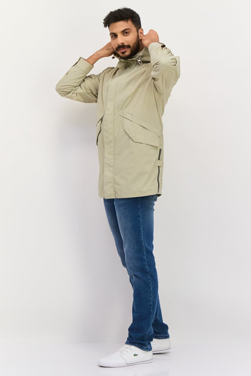 Selected Homme Men Solid Long Sleeve Soft Shell Jacket, Stone Grey - Image 4