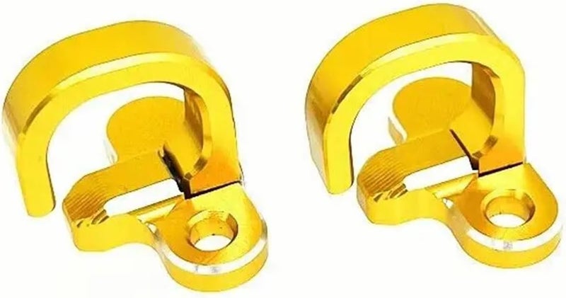 Wivplex Motorcycle Brake Hose Clamp - Gold (2 Pcs) - Image 1