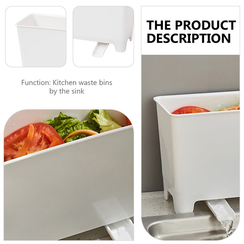 2pcs Household Kitchen Trash Can Waste Storage Can Drain Garbage Boxes - Image 5