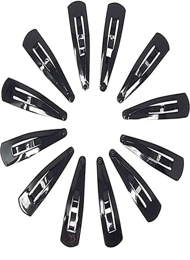 Evrysdi Metal Snap Hair Clips No Slip Hair Barrettes Long Hair Side Clip for Girls Women Hair Accessories Black_Color (6 Pair of Set) - Image 2